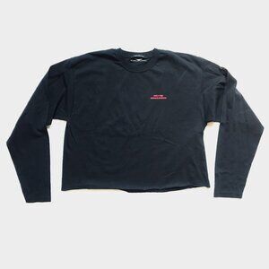 NWOT Urban Oufitters Black Cropped Long Sleeve T-shirt Small
